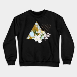 Tropical Flowers & Geometry Crewneck Sweatshirt